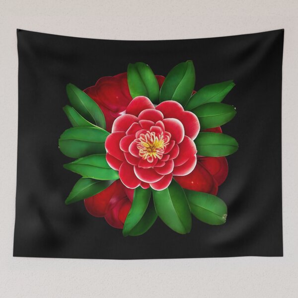 Item preview, Red camellia flower designed and sold by gramizzia.