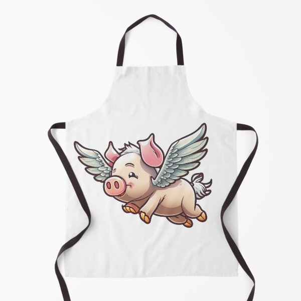 Item preview, Flying pig cartoon designed and sold by ExplodedToons.