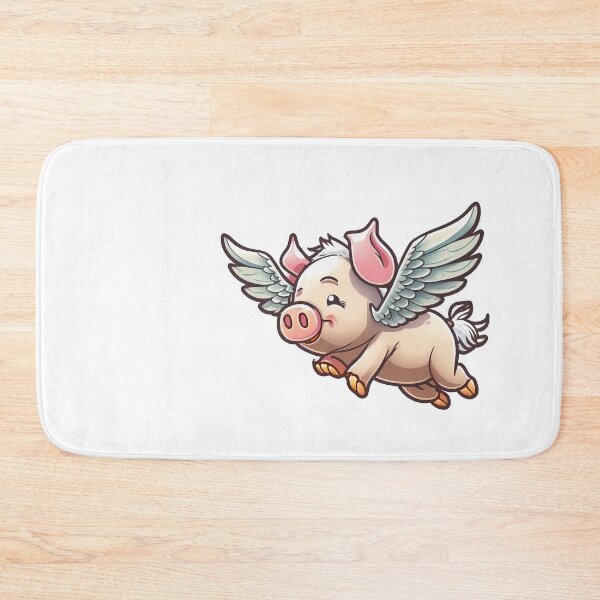 Item preview, Flying pig cartoon  designed and sold by ExplodedToons.