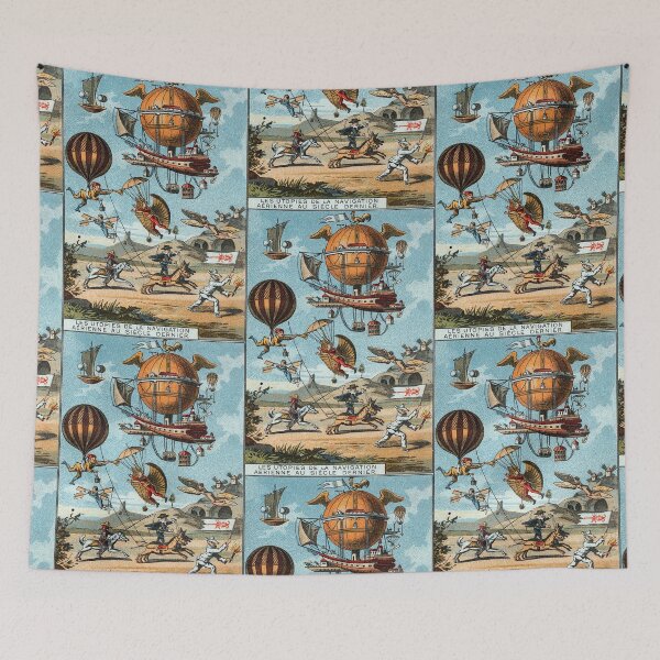 Item preview, Old Postcard of Funny Utopian Flying Machines and Balloons, 19th Century designed and sold by ScienceSource.