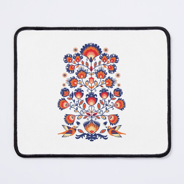 Item preview, Blue and orange folklore arrangement with two birds designed and sold by FK-UK.