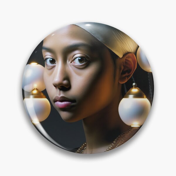 Item preview, A girl with round earrings flashlights  designed and sold by osssoconcept.