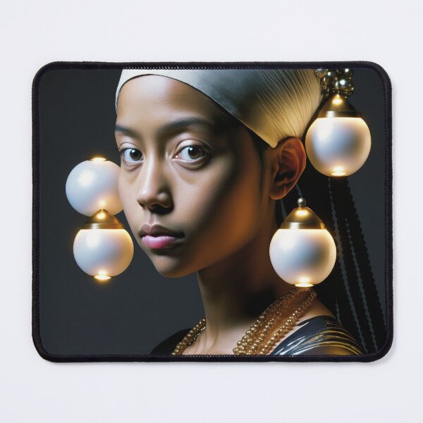 Item preview, A girl with round earrings flashlights  designed and sold by osssoconcept.