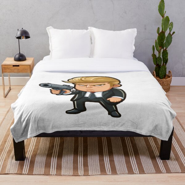 Item preview, Donald Trump with gun cartoon  designed and sold by ExplodedToons.