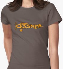 Camiseta entallada para mujer Cessna Vintage Logo Kansas Estados Unidos