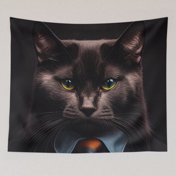 Item preview, Serious business cat wearing suit designed and sold by RK - Shop.