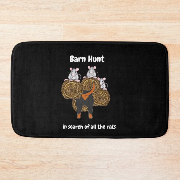 Item preview, Funny Barn Hunt - in search of all the rats with a Tailed Rottweiler, tail raised designed and sold by Just4doglovers.
