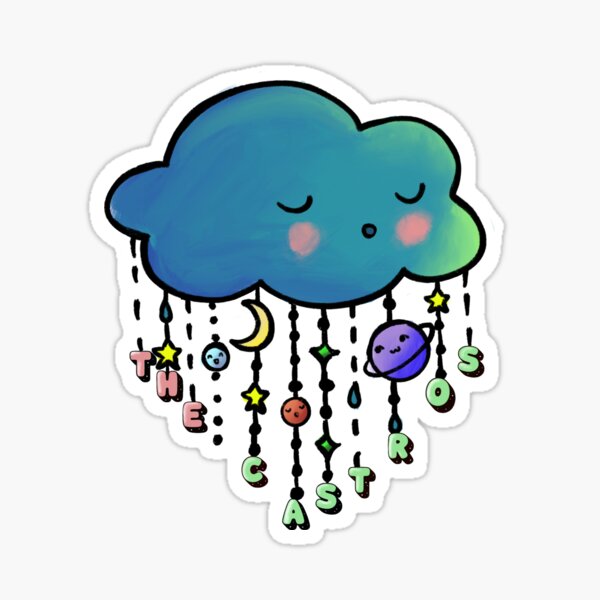 The Castros space cloud Sticker
