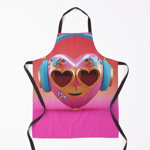 Item preview, Pink Disco Heart in blue headphones. Valentine's day designed and sold by Olga Nagornaya.