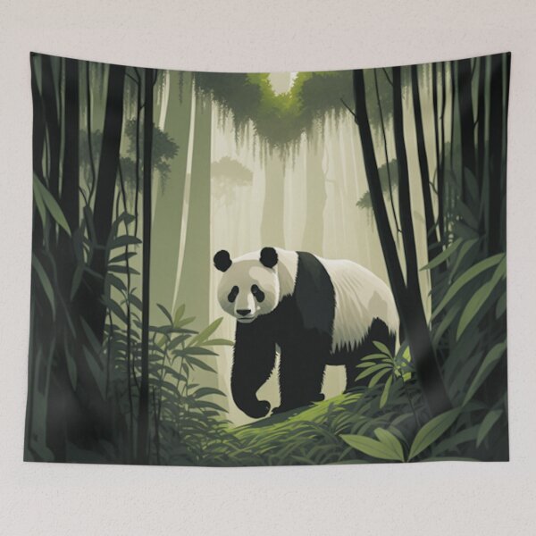 Item preview, Panda in the forest art work designed and sold by Maryberry96.