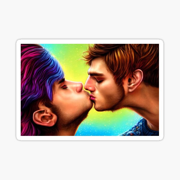 Item preview, El beso gay - inspirado en el arcoíris designed and sold by StedeBonnet.