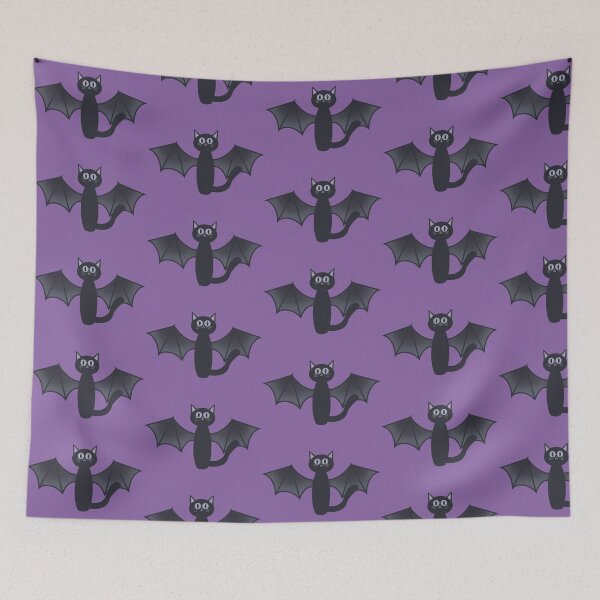 Item preview, Cute Bat Cat purple. designed and sold by Gwebbel.