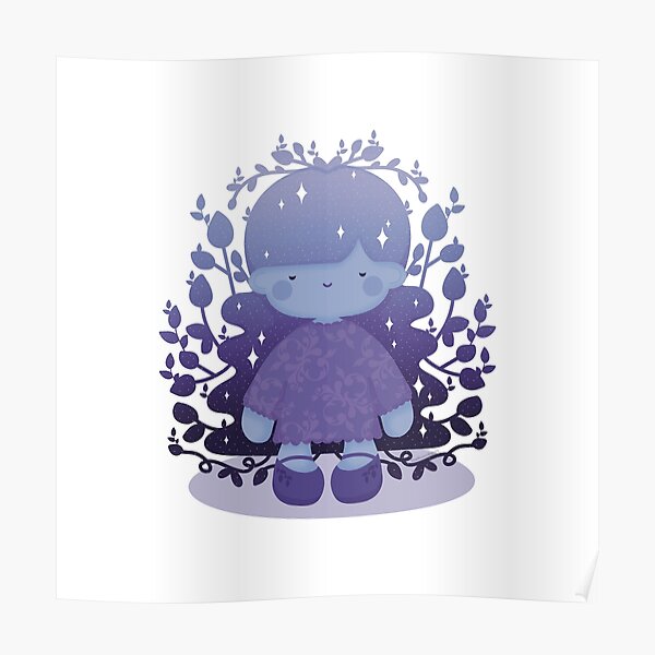 COSMIC GALAXY NATURE LÄSST PASTELLHAAR MÄDCHEN Lila Poster