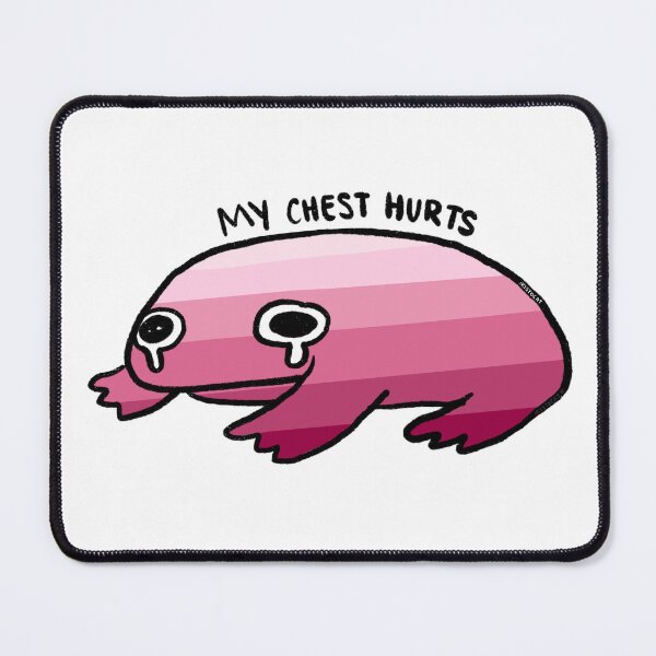 Item preview, My Chest Hurts | Crying Pink Gradient Frog designed and sold by iristocat.