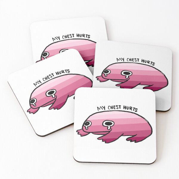 Item preview, My Chest Hurts | Crying Pink Gradient Frog designed and sold by iristocat.