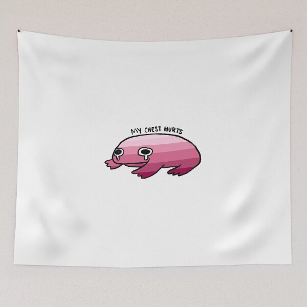 Item preview, My Chest Hurts | Crying Pink Gradient Frog designed and sold by iristocat.