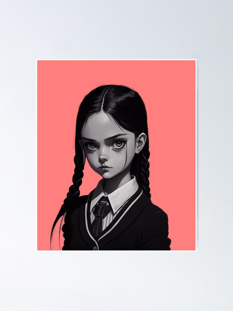 Kawaii Wednesday Addams - Wednesday Addams - Posters and Art