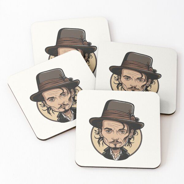 Item preview, Johnny Depp cartoon  designed and sold by ExplodedToons.