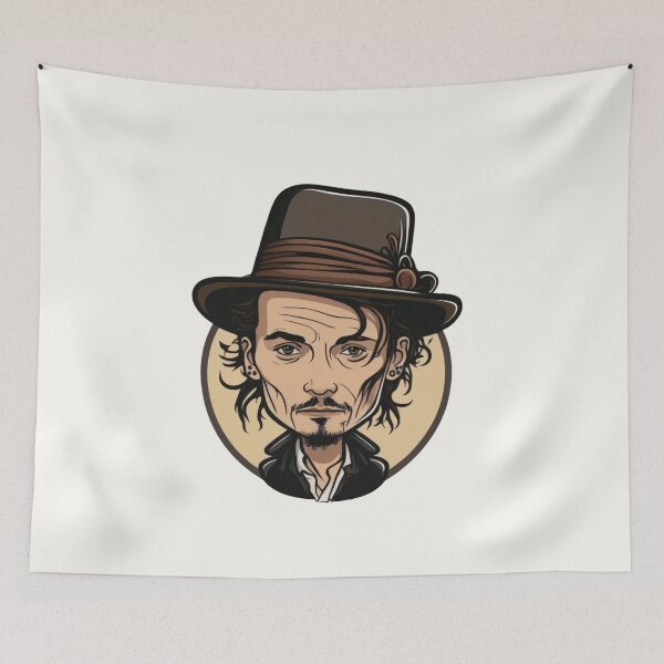 Item preview, Johnny Depp cartoon  designed and sold by ExplodedToons.
