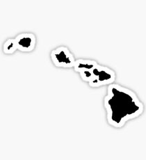hawaii black Sticker