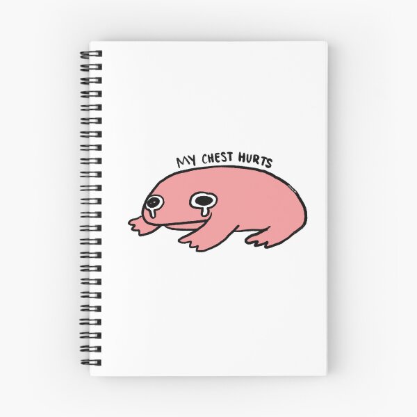Item preview, My Chest Hurts | Crying Salmon Pink Frog designed and sold by iristocat.