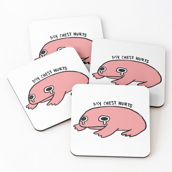 Item preview, My Chest Hurts | Crying Salmon Pink Frog designed and sold by iristocat.