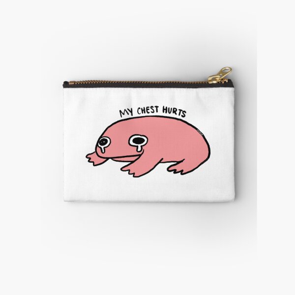 Item preview, My Chest Hurts | Crying Salmon Pink Frog designed and sold by iristocat.