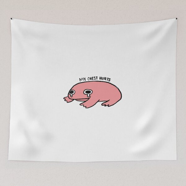 Item preview, My Chest Hurts | Crying Salmon Pink Frog designed and sold by iristocat.