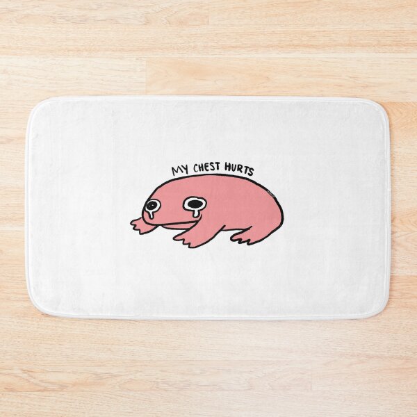 Item preview, My Chest Hurts | Crying Salmon Pink Frog designed and sold by iristocat.