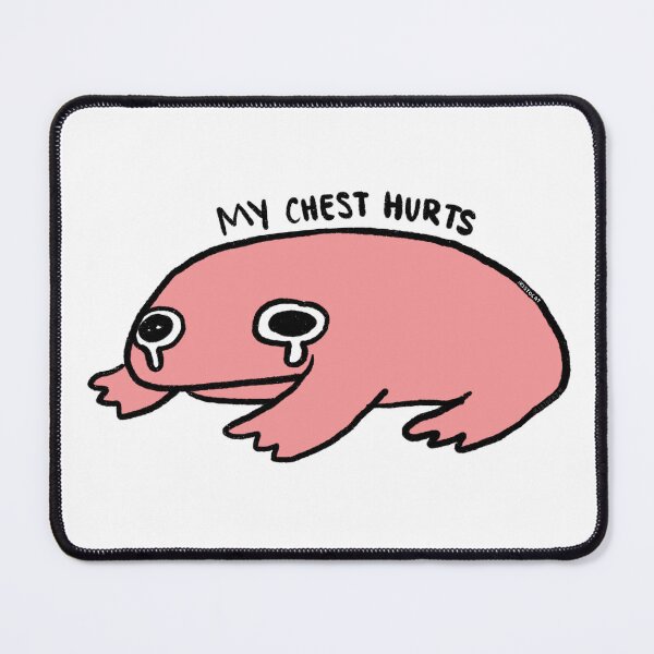 Item preview, My Chest Hurts | Crying Salmon Pink Frog designed and sold by iristocat.