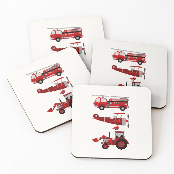 Item preview, Vintage Retro Toy Airplane Firetruck Tractor  designed and sold by joseech.