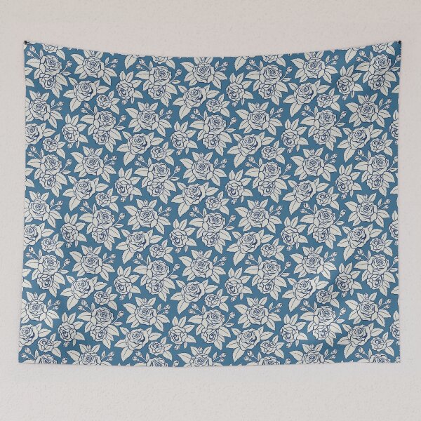 Artikelvorschau, ROSEN-MUSTER AUF BLAU entworfen und verkauft von Phanya-Style.