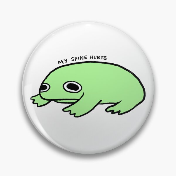 Item preview, My Spine Hurts | Bright Green Frog designed and sold by iristocat.