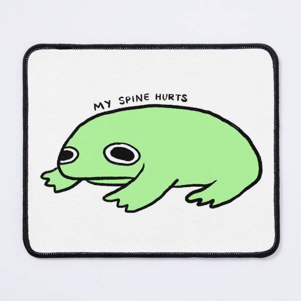 Item preview, My Spine Hurts | Bright Green Frog designed and sold by iristocat.
