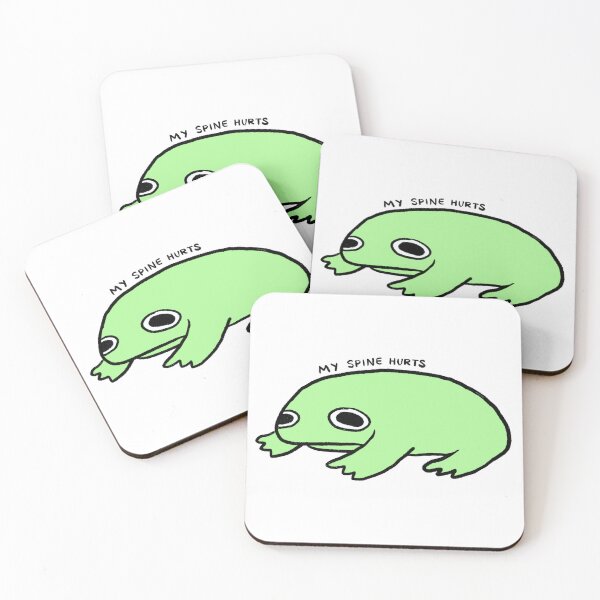 Item preview, My Spine Hurts | Bright Green Frog designed and sold by iristocat.