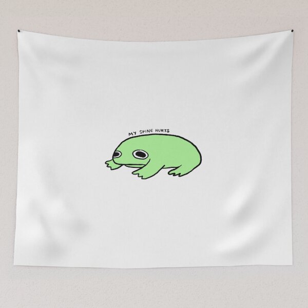 Item preview, My Spine Hurts | Bright Green Frog designed and sold by iristocat.