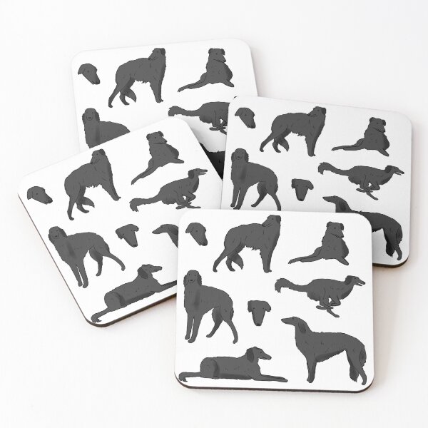 Item preview, Black borzoi illustration pack designed and sold by Mayarart.