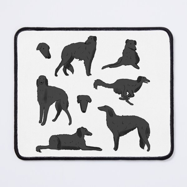 Item preview, Black borzoi illustration pack designed and sold by Mayarart.