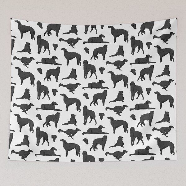 Item preview, Black borzoi illustration pack designed and sold by Mayarart.