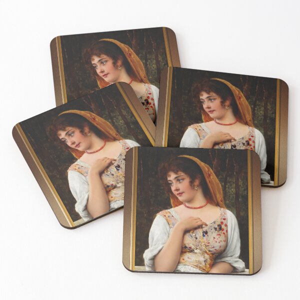 Item preview, A Pensive Beauty by Eugen von Blaas Classical Art Old Masters Reproduction designed and sold by Xzendor7 Digital Art Creations.