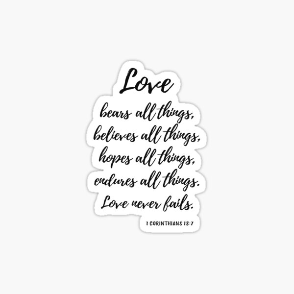 Love knows no limits – 1 Corinthians 13:7 – Seeds of Faith