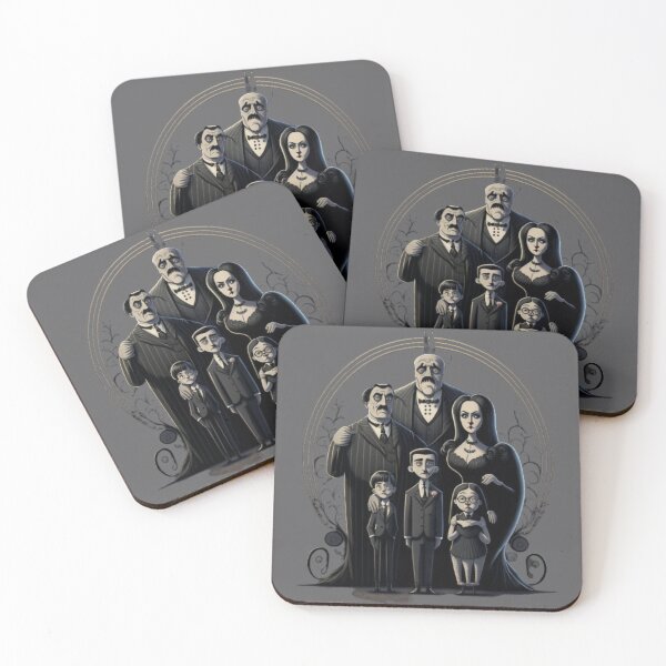 Aperçu de l'œuvre goodies de la famille addams créée et vendue par Paintandgo.