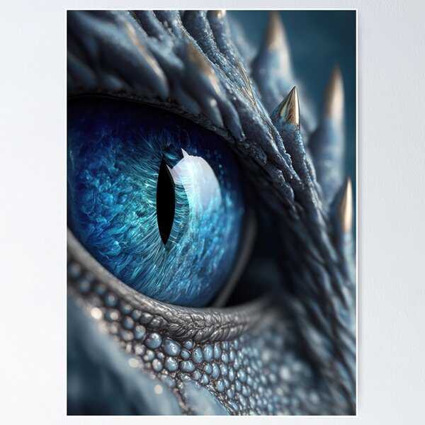 Art Poster Blue dragon eye