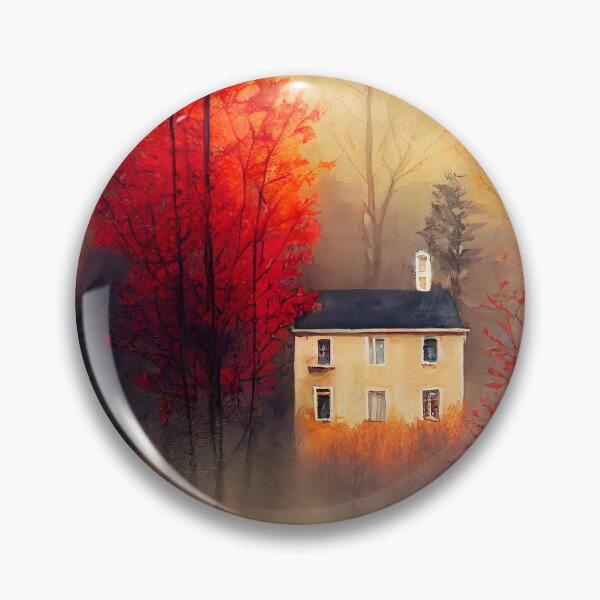 Item preview, Colorful Autumn Landscape Watercolor 12 designed and sold by Red Witch Art.