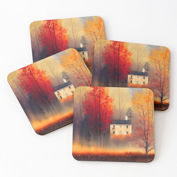Item preview, Colorful Autumn Landscape Watercolor 12 designed and sold by Red Witch Art.
