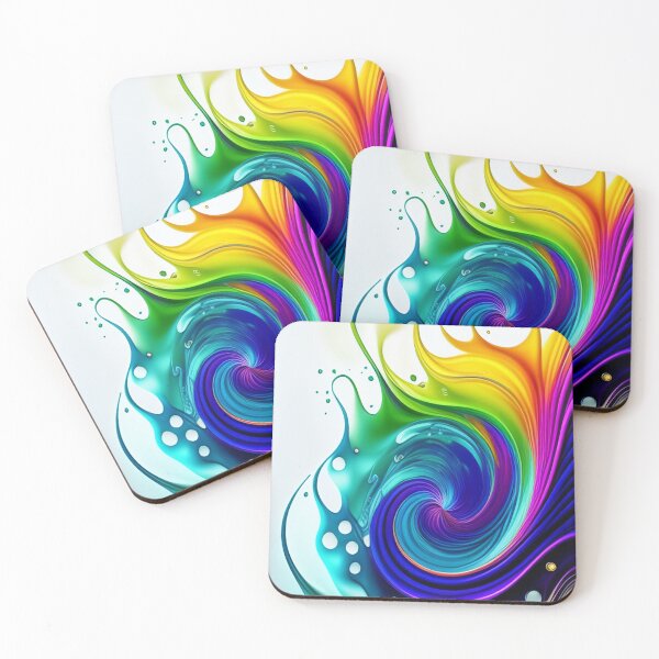 Item preview, Colorful splashes and swirls designed and sold by Athena Milonas.