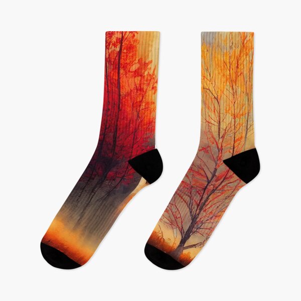 Item preview, Colorful Autumn Landscape Watercolor 12 designed and sold by Red Witch Art.
