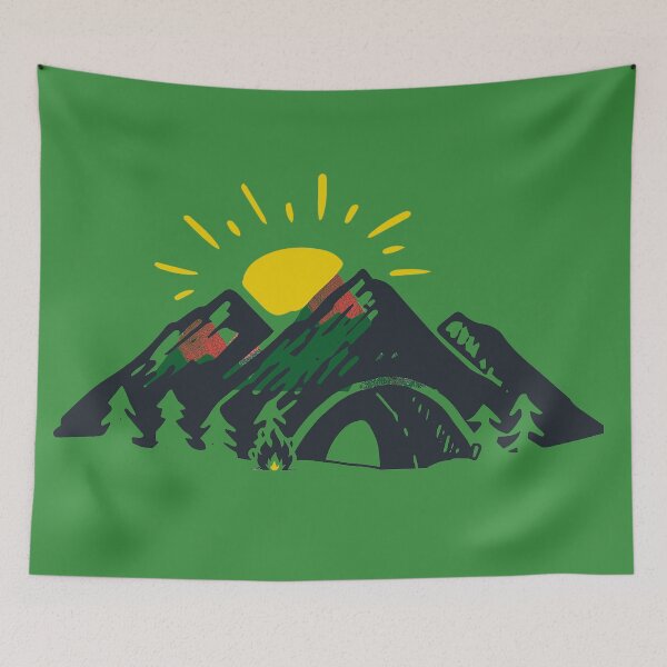 Item preview, Mountain Camping Hiking Nature lovers - Green designed and sold by StarStudio360.