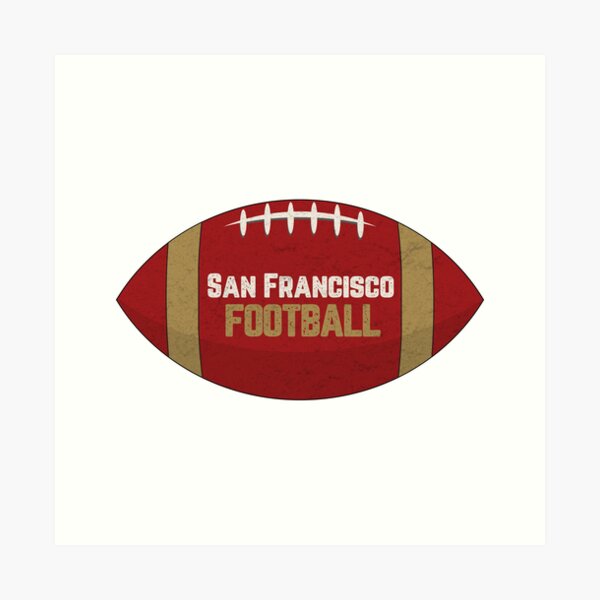 San Francisco 49ers - Vintage Candlestick Park Football Print