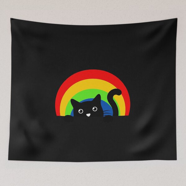 Item preview, Cute Rainbow Cat Red Yellow Green Blue Funny Happy Witty Joke Sarcastic Spiritual Animal Birthday Gift designed and sold by EpsilonEridani.
